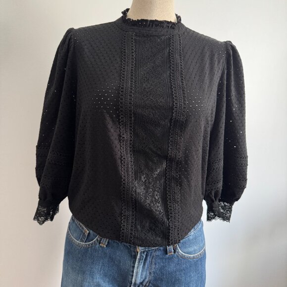 Reitmans - Black Embroidered Shirt - Picture 1 of 13